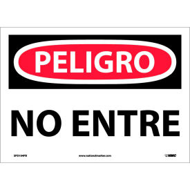 National Marker Company SPD104PB Spanish Vinyl Sign - Peligro No Entre image.