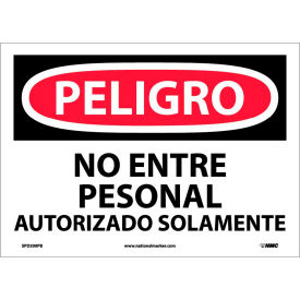 Spanish Vinyl Sign - Peligro No Entre Personal Autorizado Solamente