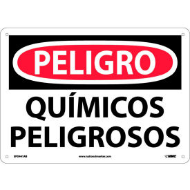 National Marker Company SPD441AB Spanish Aluminum Sign - Peligro Quimicos Peligrosos image.