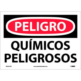 National Marker Company SPD441PB Spanish Vinyl Sign - Peligro Quimicos Peligrosos image.