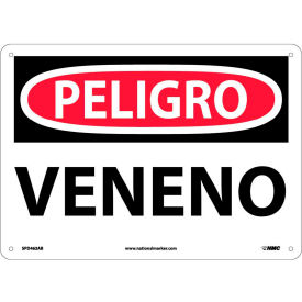 National Marker Company SPD463AB Spanish Aluminum Sign - Peligro Veneno image.