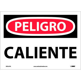 National Marker Company SPD51PB Spanish Vinyl Sign - Peligro Caliente image.