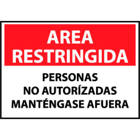 National Marker Company SPRA29AB Restricted Area Aluminum - Spanish - Personas No Autorizadas Mantengase Afuera image.