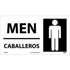 National Marker Company SPSA134P Bilingual Vinyl Sign - Men image.