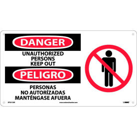 National Marker Company SPSA136R Bilingual Plastic Sign - Danger Unauthorized Persons Keep Out image.