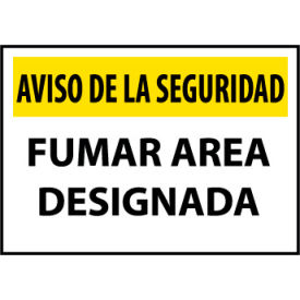 National Marker Company SPSN102AB Security Notice Aluminum - Fumar Area Designada image.