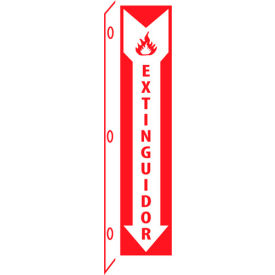 National Marker Company SPTV44 Fire Flange Sign - Spanish - Extinguidor image.