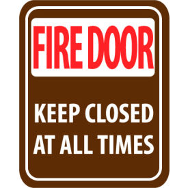 National Marker Company SV63 Pan-A-Vue Sign - Fire Door Keep Closed At All Times image.