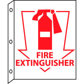 National Marker Company TV12 NMC™ Fire Flange Plastic Sign, Fire Extinguisher, 8"W x 10"H, Gray image.