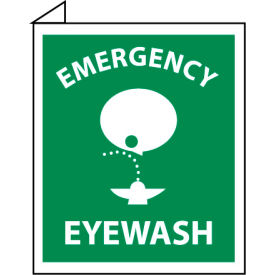 National Marker Company TV2 Facility Flange Sign - Emergency Eye Wash image.