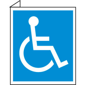 National Marker Company TV4 Facility Flange Sign - Handicapped Symbol image.