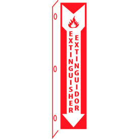 National Marker Company TV45 Fire Flange Sign - Bilingual - Extinguisher Extinor image.