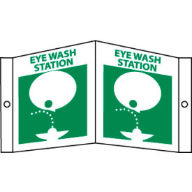 National Marker Company VS7W Facility Visi Sign - Eye Wash Station image.