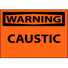 National Marker Company W13AP Machine Labels - Warning Caustic image.