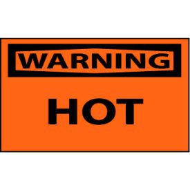 National Marker Company W428AP Machine Labels - Warning Hot image.