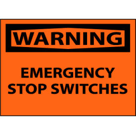 National Marker Company W447AP Machine Labels - Warning Emergency Stop Switches image.