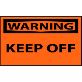 National Marker Company W452AP Machine Labels - Warning Keep Off image.