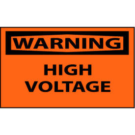 National Marker Company W49AP Machine Labels - Warning High Voltage image.