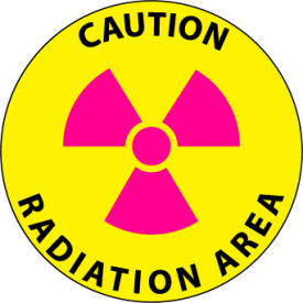 National Marker Company WFS22 Walk On Floor Sign - Caution Radiation Area image.
