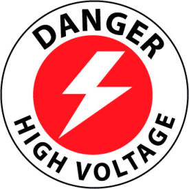 National Marker Company WFS23 Walk On Floor Sign - Danger High Voltage image.