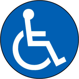 National Marker Company WFS26 Walk On Floor Sign - Handicapped Symbol image.