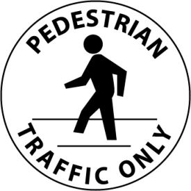 National Marker Company WFS28 Walk On Floor Sign - Pedestrian Traffic Only image.