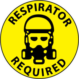 National Marker Company WFS31 Walk On Floor Sign - Respirator Required image.