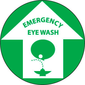 National Marker Company WFS5 Walk On Floor Sign - Emergency Eye Wash image.