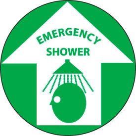 National Marker Company WFS8 Walk On Floor Sign - Emergency Shower image.