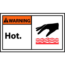 National Marker Company WGA25AP Graphic Machine Labels - Warning Hot image.