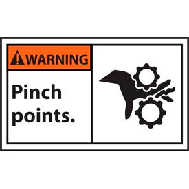 National Marker Company WGA32AP Graphic Machine Labels - Warning Pinch Points image.