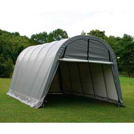 12x24x8 Round Style Shelter - Grey view 2