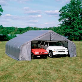 22x24x10 Peak Style Shelter - Grey 