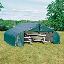 22x24x12 Peak Style Shelter - Green view 2
