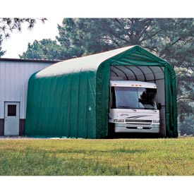 14x44x16 Peak Style Shelter - Green view 2
