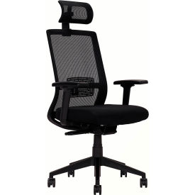 Boss Office Products® Task Chair with Headrest High Back 19"" - 22-1/2""H Seat Black