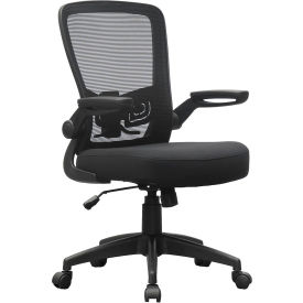 Flip Arm Mesh Back Task Chair, 18-1/2" - 21-1/2"H Seat, Black view 2