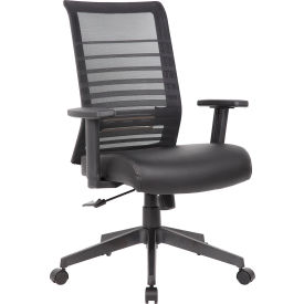 Boss Office Products® Task Chair High Back 18-1/2"" - 21-1/2""H Antimicrobial Seat Black