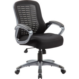 Boss Office Products B6756-BK Boss Mesh Office Chair - Fabric - High Back - Black image.