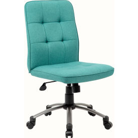 Boss Office Products B330PM-GN Boss Modern Linen Office Chair, Green image.
