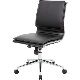 Boss Office Products B456C-BK Boss Elegant LeatherPlus Design Task Chair - Black image.