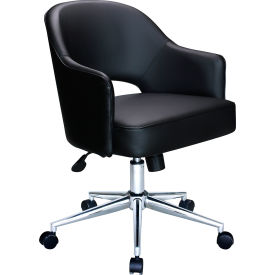 Boss Office Products B486C-BK Black Caressoftplus Hospitality Chair image.