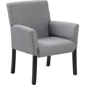 Boss Office Products B659-MG Boss Contemporary Linen Guest Chair, Medium Gray image.