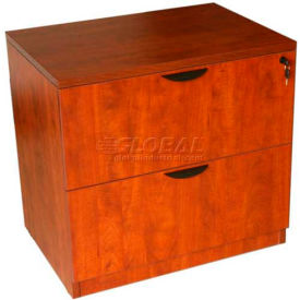 Boss Office Products N112-C Boss 2-Drawer Lateral File, Cherry image.