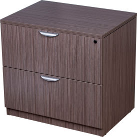 Boss Office Products N112-DW Boss 2-Drawer Lateral File - 31"W x 22"D - Driftwood image.
