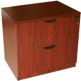 Boss Office Products N112-M Boss 2-Drawer Lateral File, Mahogany image.