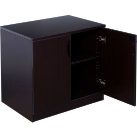 Boss Office Products N113-MOC Boss 2-Shelf Storage Cabinet - 31"W x 22"D - Mocha image.