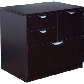 Boss Office Products N114-MOC Boss Combo Lateral File - 31"W x 22"D - Mocha image.
