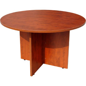 Boss Office Products N123-C 47" Round Conference Table - Cherry image.