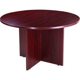 Boss Office Products N123-M 47" Round Conference Table - Mahogany image.